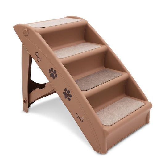 Furtastic 50cm Foldable Pet Stairs Ramp Brown