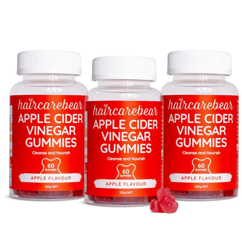 Load image into Gallery viewer, Haircarebear Apple Cider Vinegar 3x60 Gummies Pack
