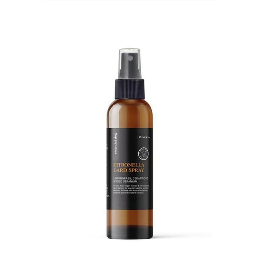 Essential Dog Citronella Gard Spray for Dogs:  Lemongrass, Cedarwood and Rose Geranium 125ml