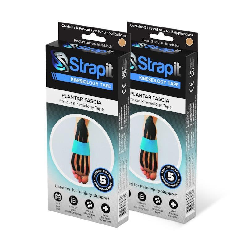 Load image into Gallery viewer, Strapit Plantar Fascia Precut Kinesiology Tape - TAN - Box of 5 2 Pack
