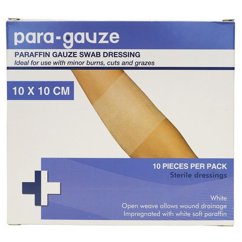 Load image into Gallery viewer, Livingstone Paraffin Gauze Swab Dressings Sterile 10 x 10cm 10 Pieces/Box
