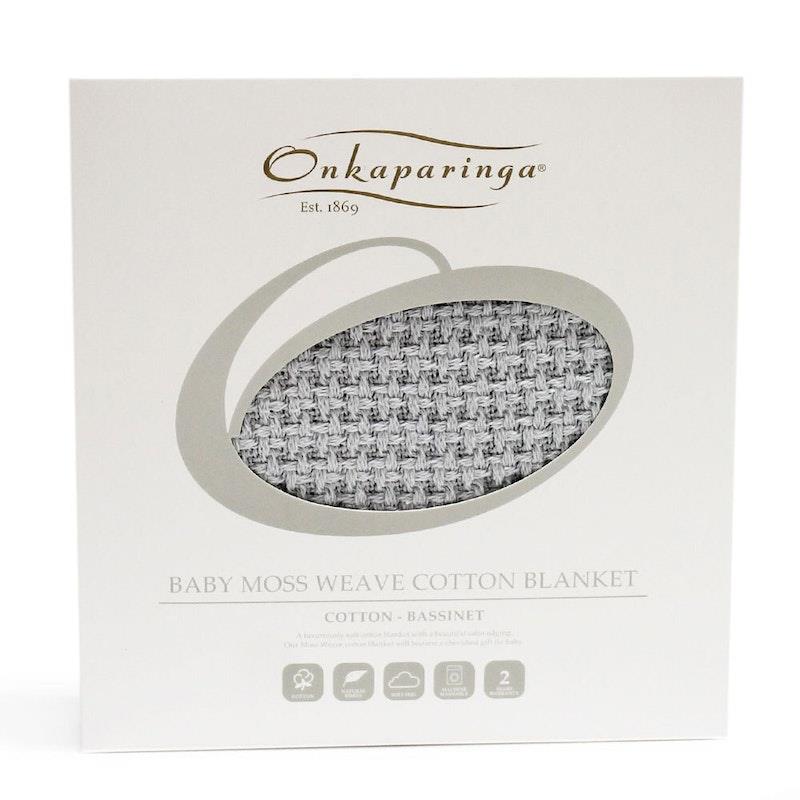 Load image into Gallery viewer, Onkaparinga Baby Moss Weave 80x120cm Cotton Blanket Bassinet - Silver 1pc
