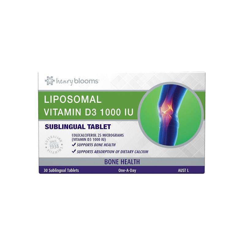Load image into Gallery viewer, Henry Blooms Liposomal Vitamin D3 Sublingual 30 Tablets 1unit

