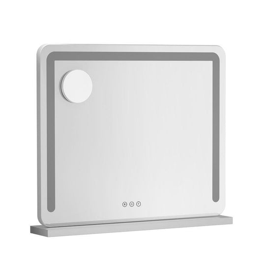 Embellir Makeup Mirror Hollywood Vanity with LED Light Tabletop White 60x50cm
