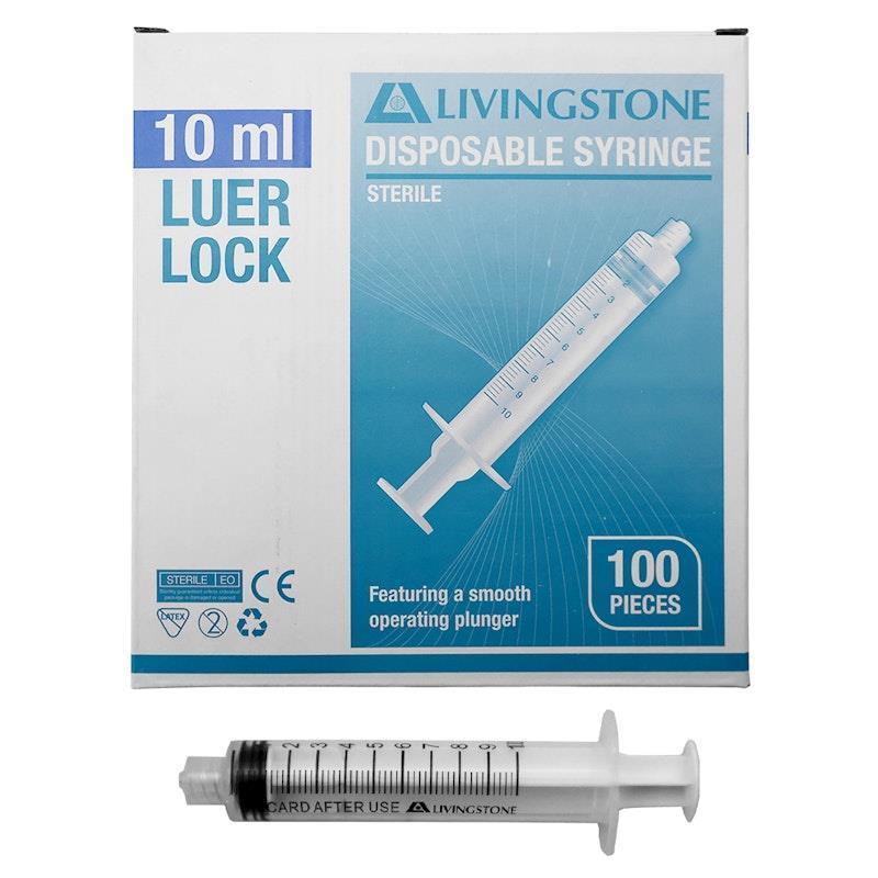 Load image into Gallery viewer, Livingstone Syringe Luer Lock Tip 10ml 100 Pieces/Box
