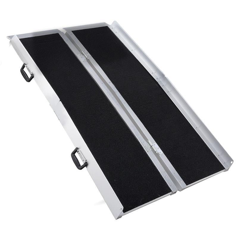 Load image into Gallery viewer, Equipmed 182cm Portable Folding Aluminium Access Ramp Black
