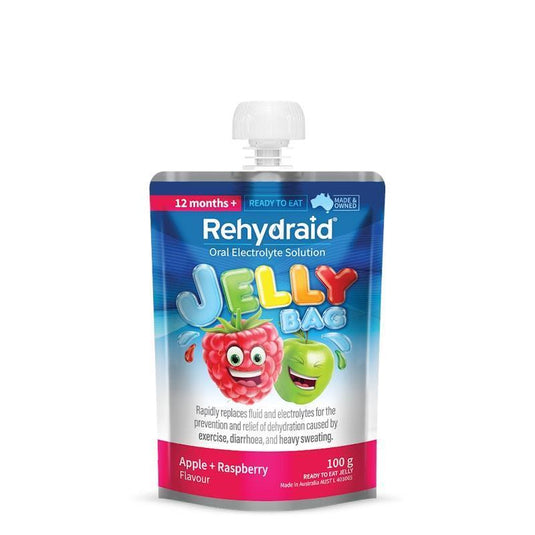 Rehydraid Electrolyte Jelly Bags Apple Raspberry 24x100g