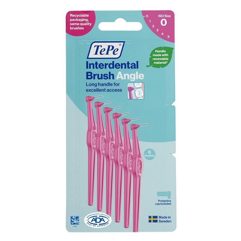 Load image into Gallery viewer, TePe® Interdental Brushes - Angle™ Pink-Size 0
