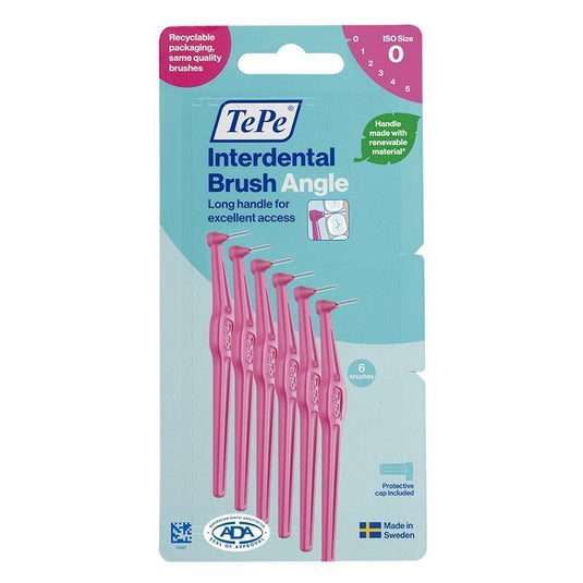 TePe® Interdental Brushes - Angle™ Pink-Size 0
