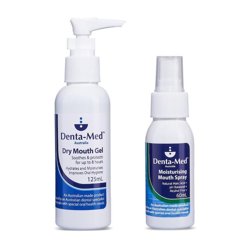 Load image into Gallery viewer, Denta-Med Dry Mouth Gel 125mL Pump Bottle &amp; Moisturising Mouth Spray 60mL Bundle
