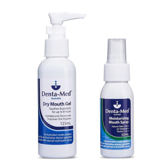 Denta-Med Dry Mouth Gel 125mL Pump Bottle & Moisturising Mouth Spray 60mL Bundle