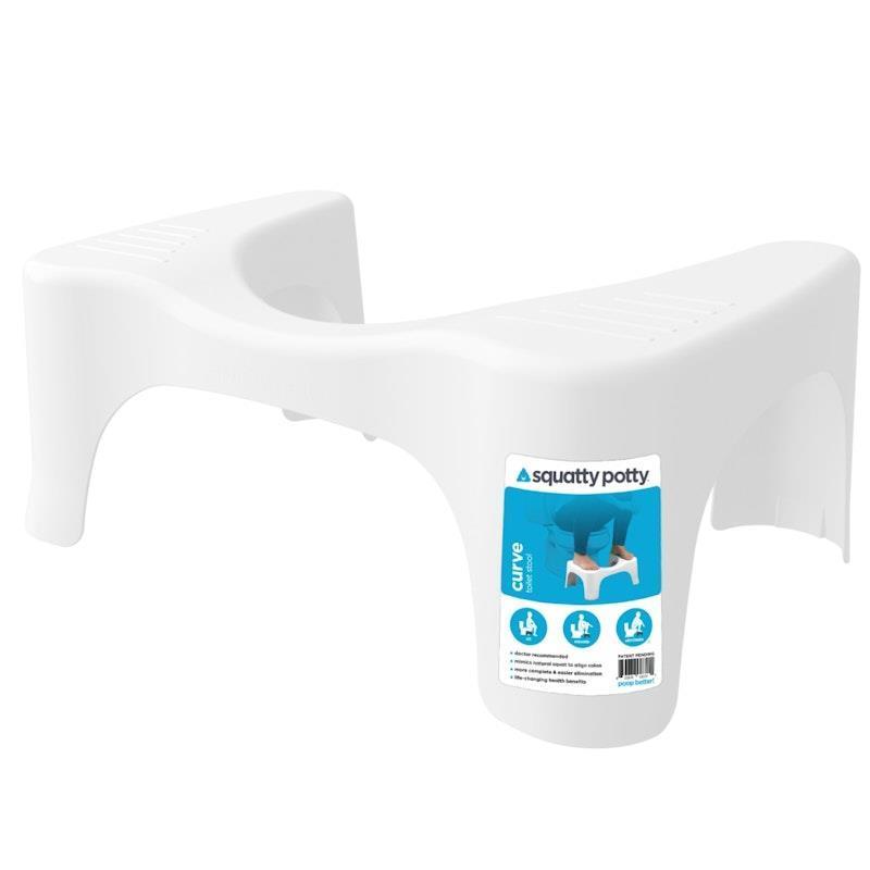 Load image into Gallery viewer, Squatty Potty Curve Stool 7 Inch White
