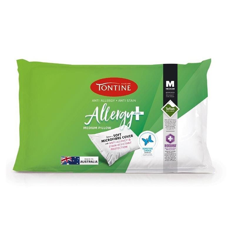 Load image into Gallery viewer, Tontine Allergy Plus Pillow Medium Profile 1pc
