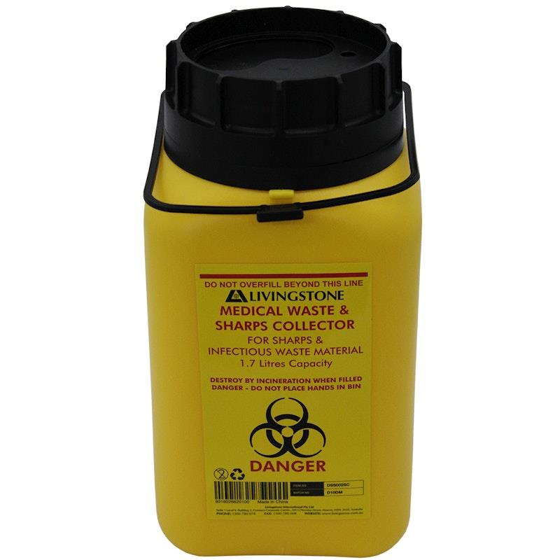 Load image into Gallery viewer, Livingstone Needles Sharps Waste Collector 1unit

