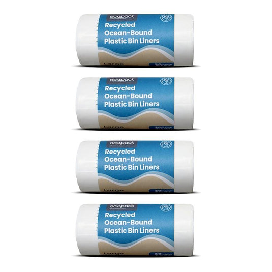 Ecopack 36L Recycled Plastic Bags Large Bundle 4 Rolls/200 Bags
