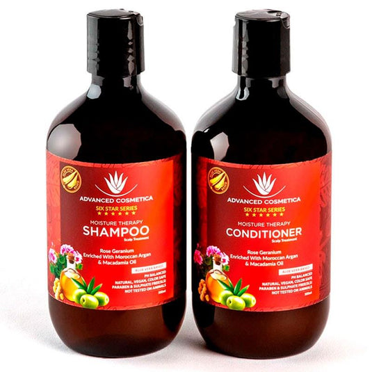 Advanced Cosmetica Six Star Series Moisture Therapy Shampoo & Conditioner (500ml) Bundle