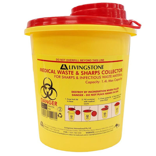 Livingstone Needles Sharps Waste Collector 1.4L