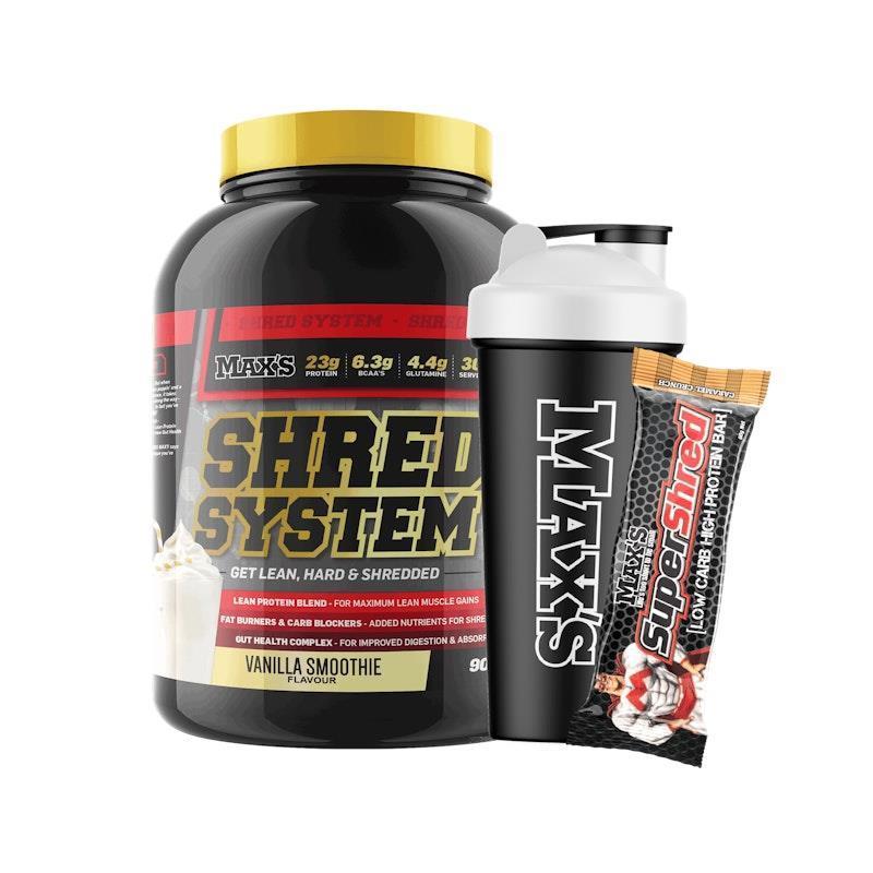 Load image into Gallery viewer, MAX'S Shred System Starter 900g - Vanilla Smoothie Bundle
