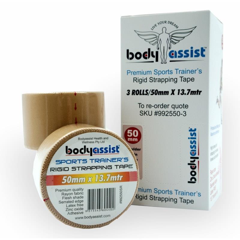 Load image into Gallery viewer, BodyAssist Rigid Strapping Tape - Knee 5.0cm x 13.7m x 3 Rolls Bundle
