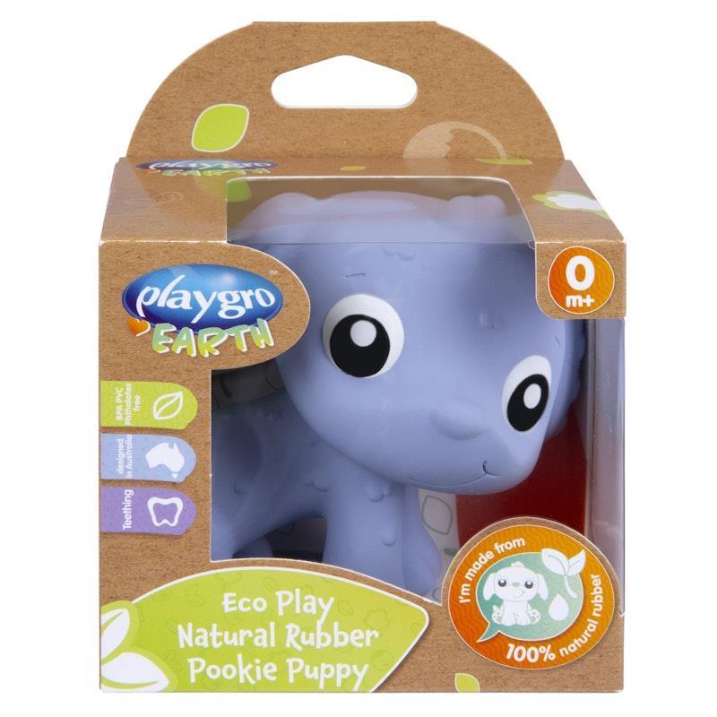 Load image into Gallery viewer, Playgro Eco Play Natural Rubber Pooky Puppy Purple
