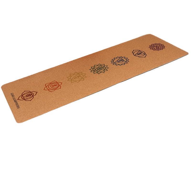 Load image into Gallery viewer, Powertrain Cork Yoga Mat with Carry Straps Home Gym Pilates Chakras
