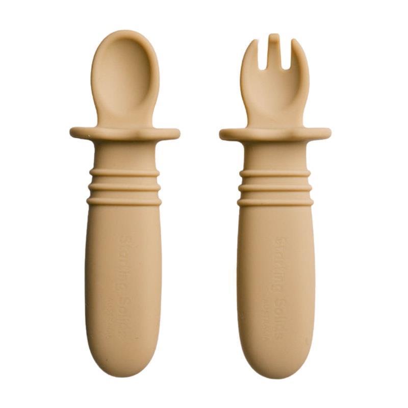 Load image into Gallery viewer, Starting Solids Australia Selfie Spoon + Fork Biscoff
