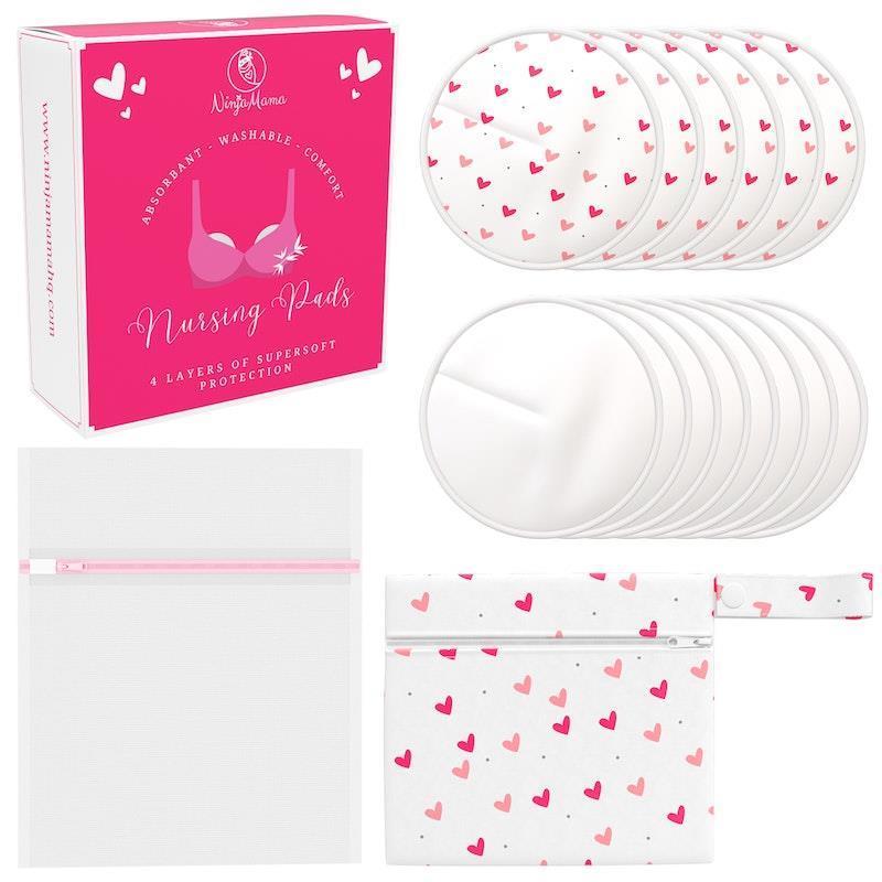 Load image into Gallery viewer, Ninja Mama Super Soft Washable Breast Pads Pack of 14
