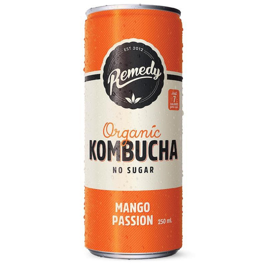 Remedy Kombucha Mango Passion 24 x 250ml Pack
