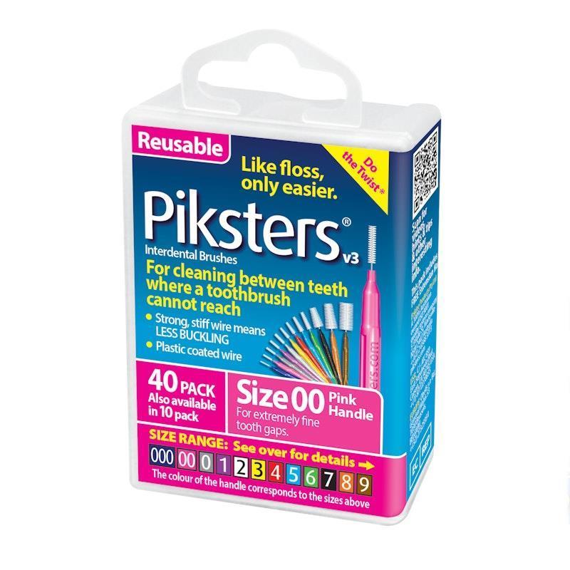 Load image into Gallery viewer, Piksters Interdental Brushes Pink Size 00 40pk
