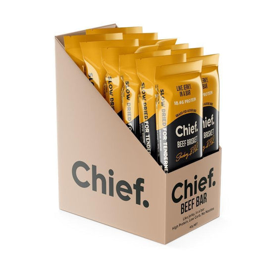 Chief Organic Beef Bars - Smokey BBQ 12 Pack