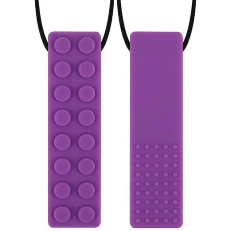 Load image into Gallery viewer, Sensory Safari Sensory Necklace Block Purple

