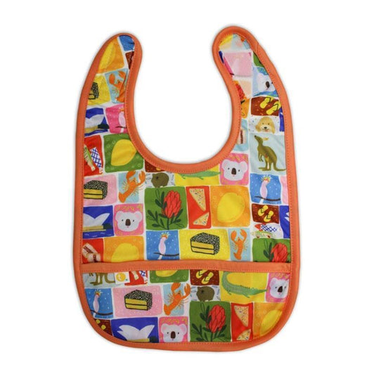 tyoub x Suki McMaster Baby Bib Stay-dry - Aussie Icons One Size