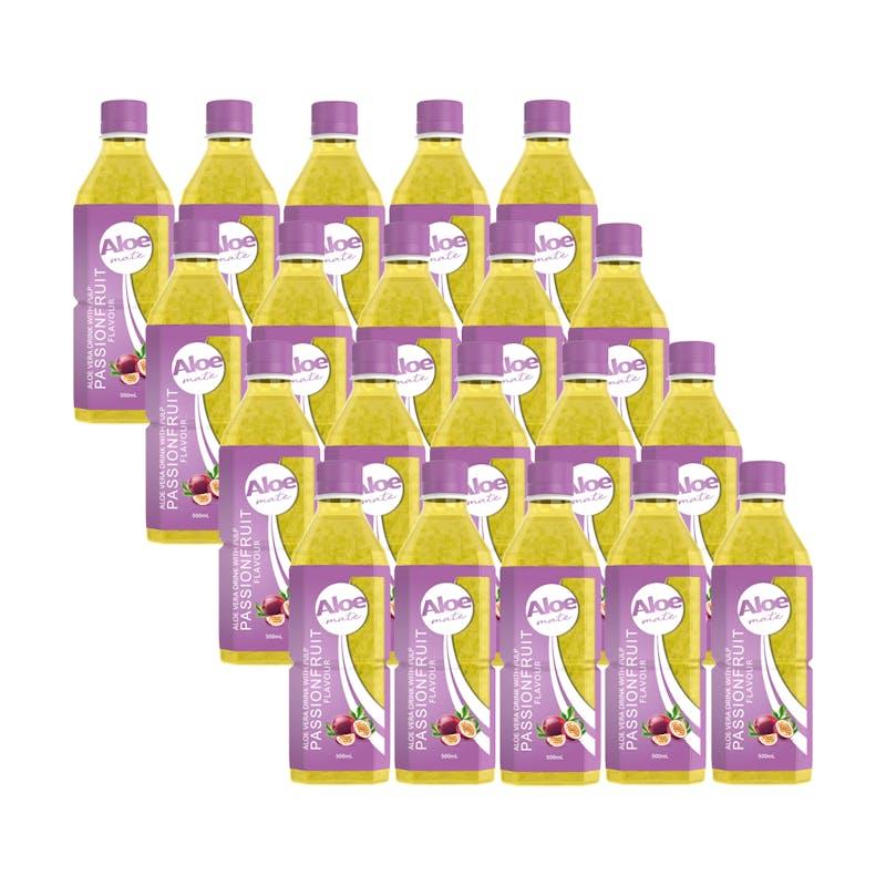 Load image into Gallery viewer, Aloe Mate Aloe Vera 500mL Passion Fruit 20Pack

