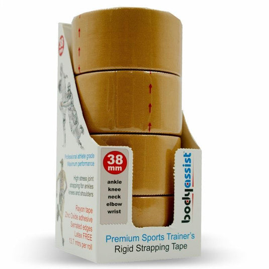 BodyAssist Rigid Strapping Tape - Ankle 3.8cm x 13.7m x 4 Rolls Bundle