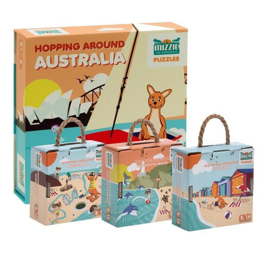 Mizzie The Kangaroo Little Aussie Lovers Puzzles Gift Set