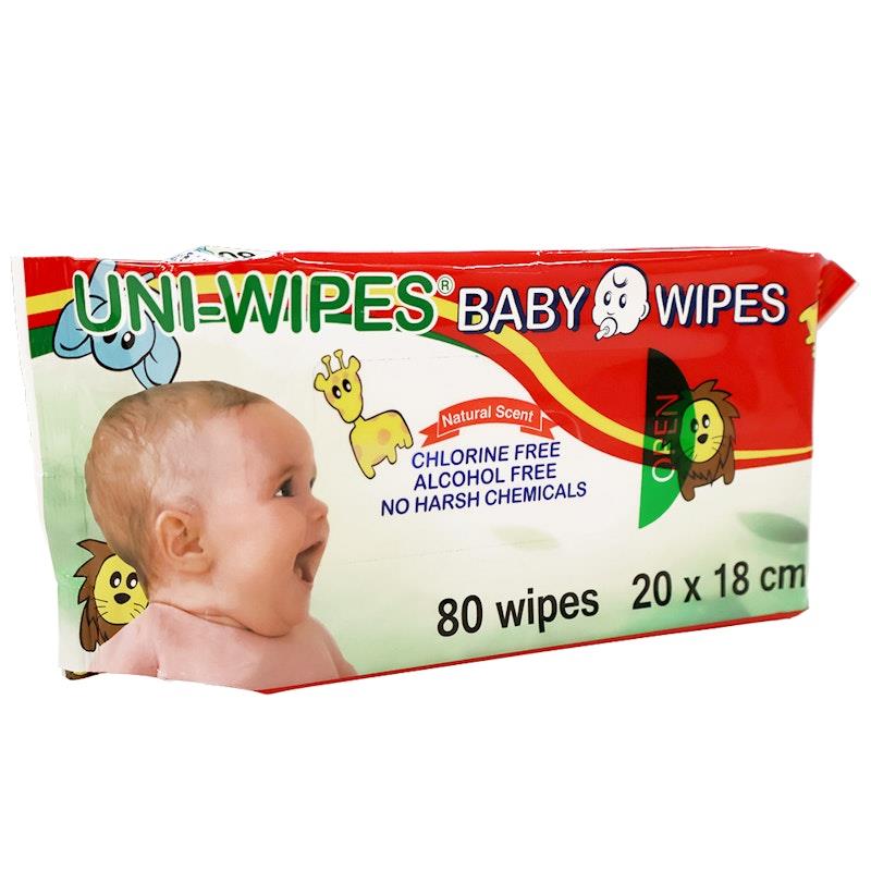 Load image into Gallery viewer, Uni-Wipe Natural Scented Baby Wipes 80 Wipes 20Pack
