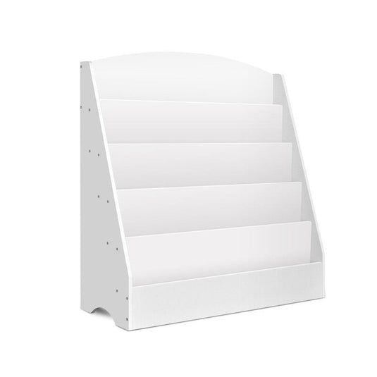 Keezi Kids 5 Tiers Bookshelf Magazine Rack Shelf Organiser Bookcase Display White