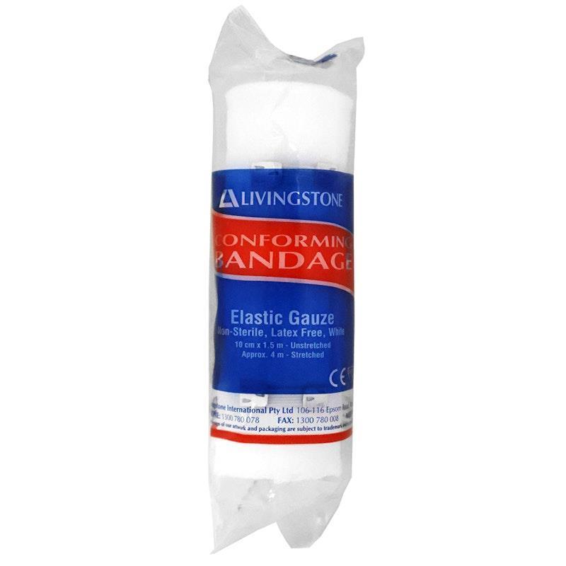 Load image into Gallery viewer, Livingstone Conforming Bandage with Clips 100mm x 4m 12 Pieces/Pack
