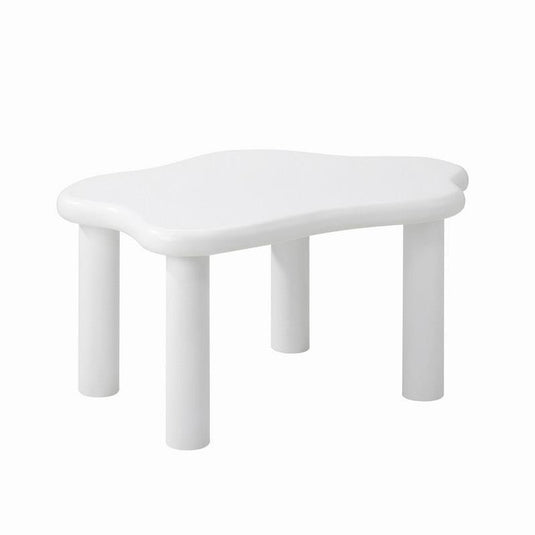 Oikiture Coffee Table Side Tables Sofa Cafe Desk Living Room Irregular White