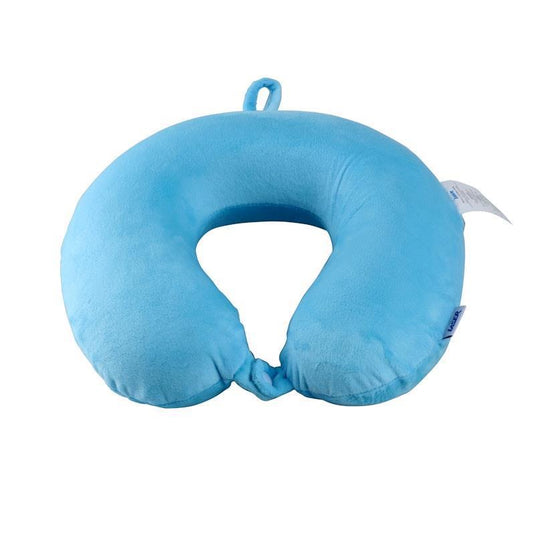 Laser Memory Foam Neck Pillow Blue