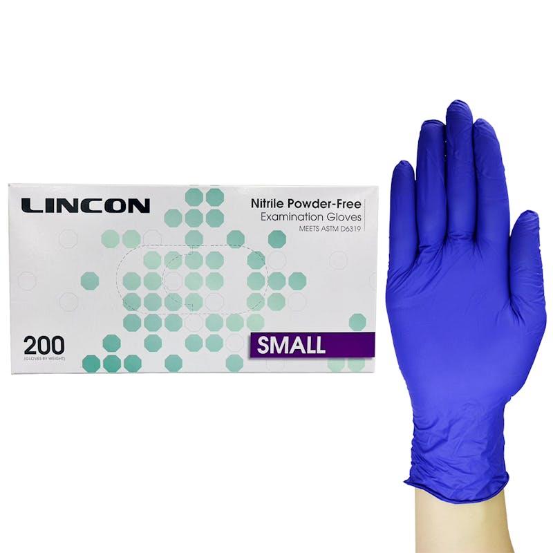 Load image into Gallery viewer, Lincon Nitrile Examination Gloves ASTM Powder Free Small 200 Pieces/Box
