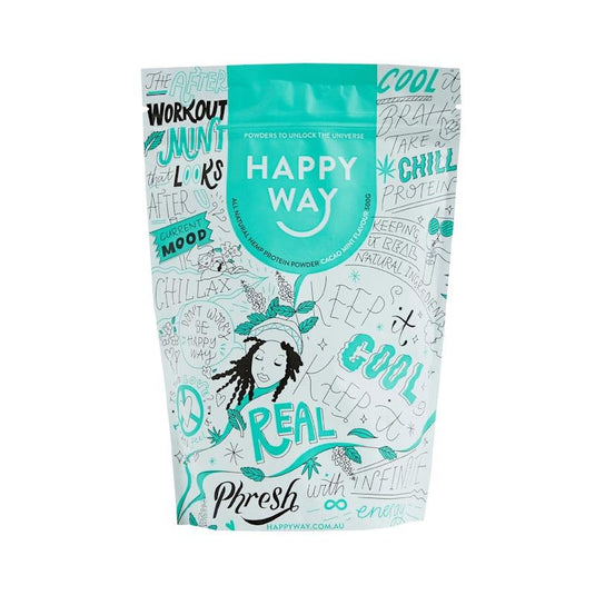 Happy Way Cacao Mint Hemp Vegan Protein Powder 500g