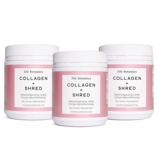 Life Botanics Collagen Shred Powder 3x150g Pack