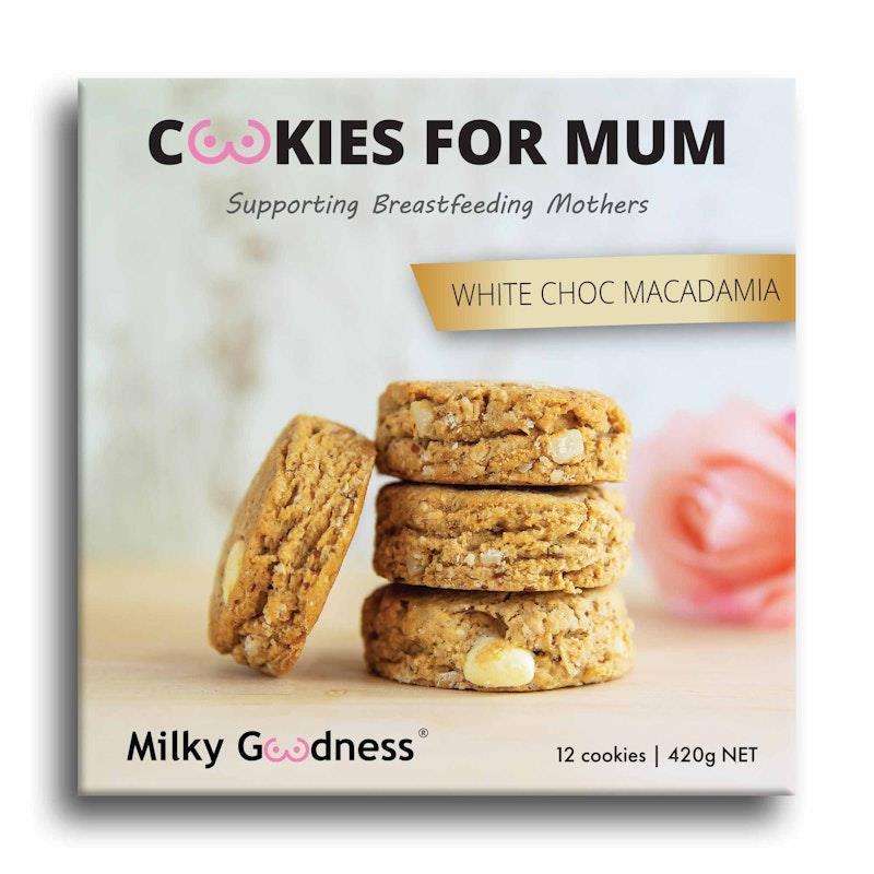 Load image into Gallery viewer, Milky Goodness White Chocolate Chip and Macadamia Lactation Cookies 12Pack

