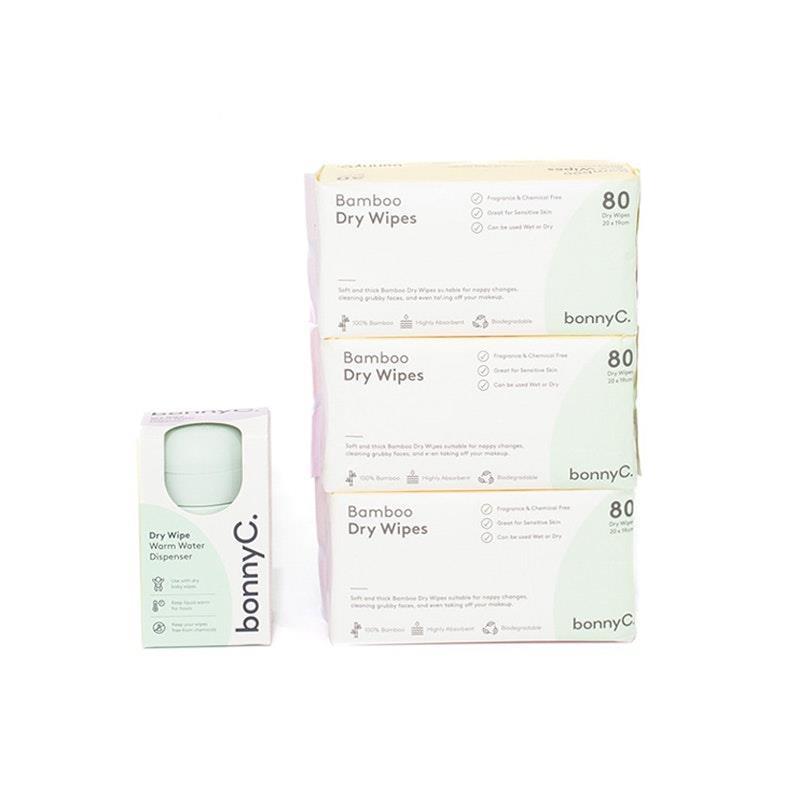 Load image into Gallery viewer, bonnyC Bundle 1 Dispenser and 3 pack dry wipes Bundle

