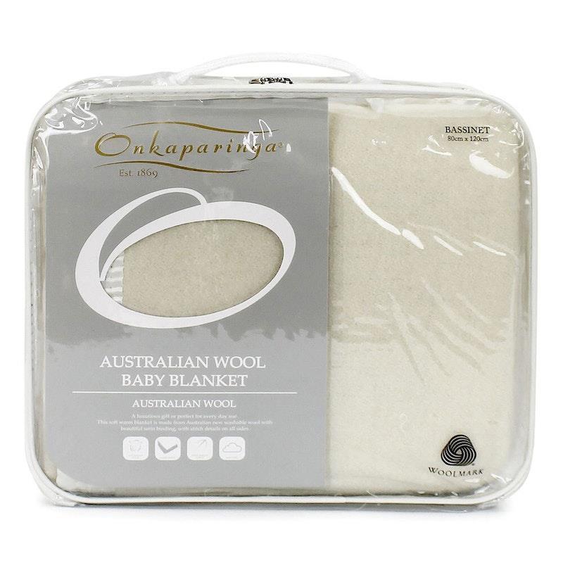 Load image into Gallery viewer, Onkaparinga Baby Australian Wool Bassinet Blanket - Cream 1pc
