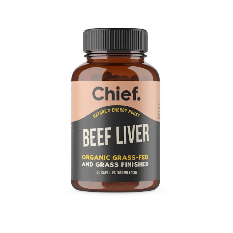 Load image into Gallery viewer, Chief Organic Beef Liver (Energy - Iron, B12) 120 Capsules
