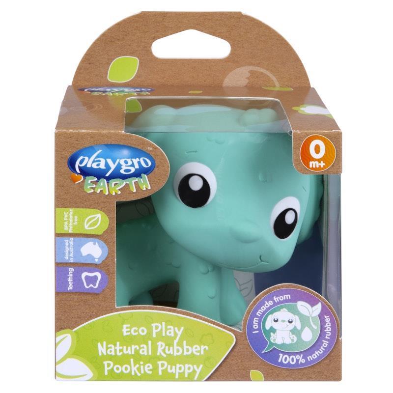 Load image into Gallery viewer, Playgro Eco Play Natural Rubber Pooky Puppy Turquoise
