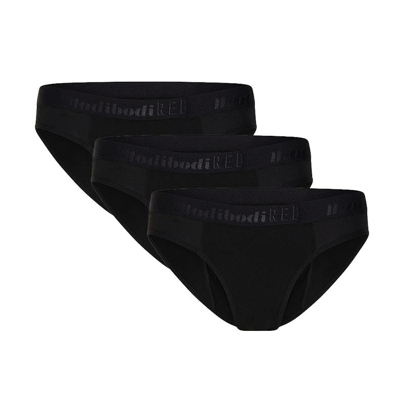 Load image into Gallery viewer, Modibodi Teen Period Underwear Hipster Bikini Moderate Absorbency 3 Pack Y12-14
