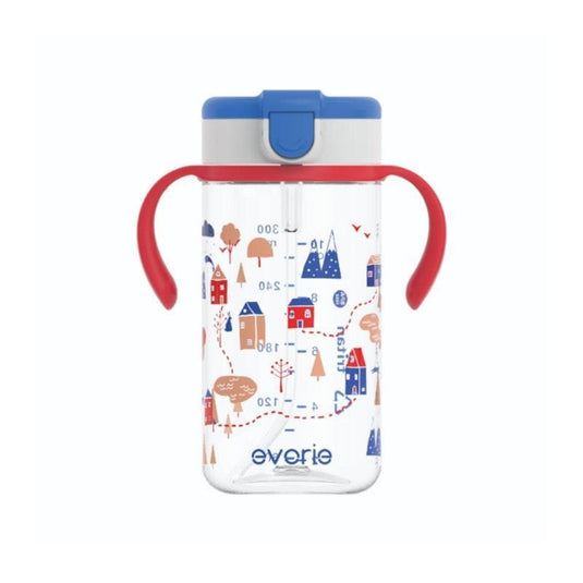 Evorie Tritan Kids Straw Water Bottle Mug 300mL, Happy Valley BR 1Unit